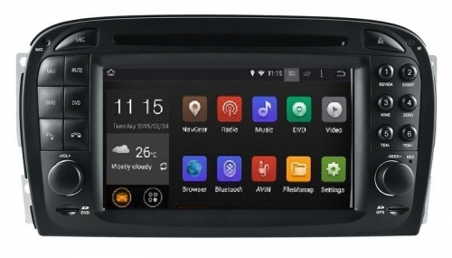 Mercedes SL R230 2001-2008 radio navigatie bluetooth android 12 draadloos apple carplay android auto overname bose